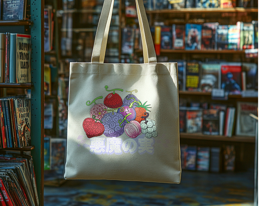 devil Fruits, one piece Heavy weight tote bag