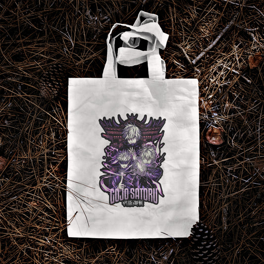 Jujutsu Satoru Purple heavy weight canvas tote bag